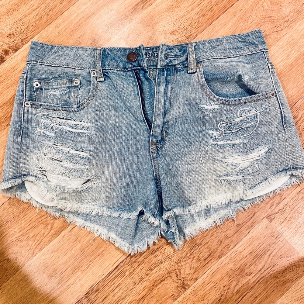AE denim shorts
